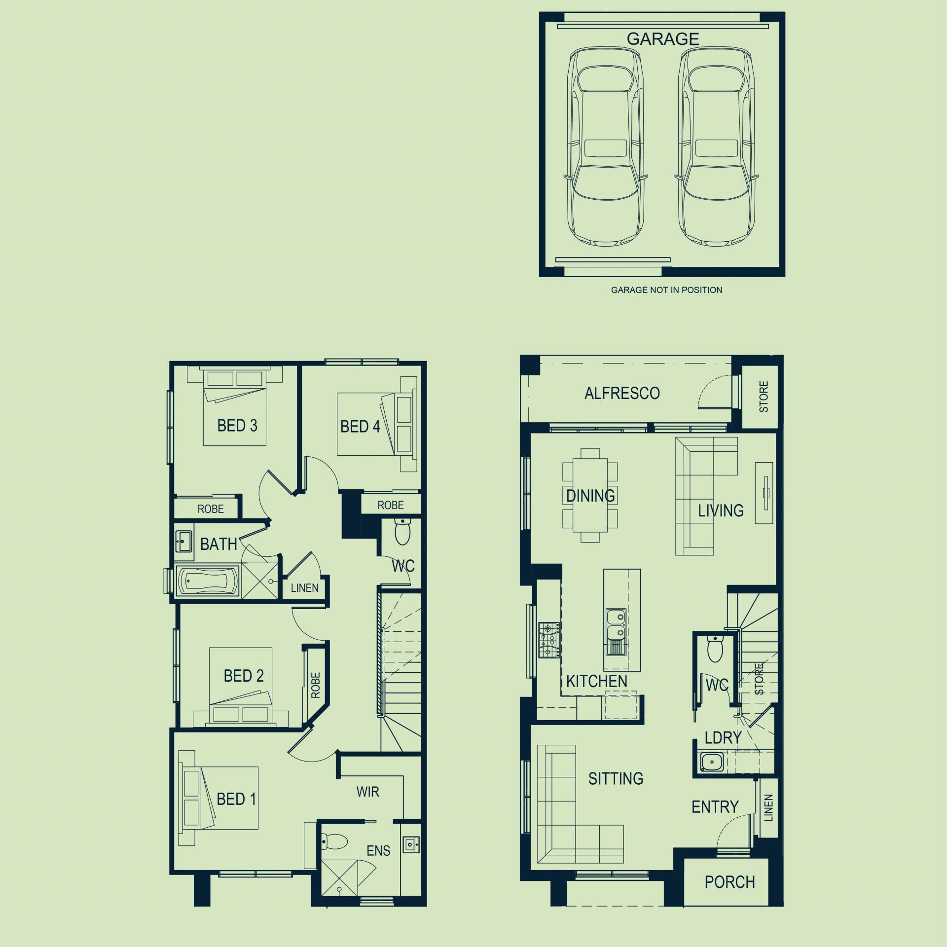 6259 Sienna - Octave Plan B - Treble v2 Green-Navy
